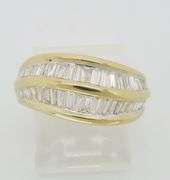 18k Yellow Gold Diamond Wave Ring