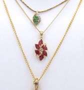 Vintage 925 Sterling Silver Lot of 3 Necklaces