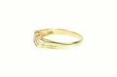 14K Yellow Gold 0.25 Ctw Diamond Wavy Channel Curvy Ring