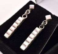 Sterling Silver Mother of Pearl Dangle Earrings