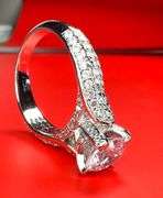 Sparkling 2.5 Ct 14 Kt White Gold Plated Engagement Ring
