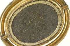 Gold Filled Hair Clothing Victorian Spinning Mourning Pin/Brooch