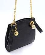 Jean Claude Jitrois Mini Jet Black Croc Leather Bag