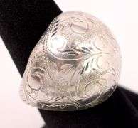 Sterling Silver Flower Dome Ring