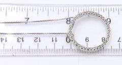 Set of 925 Sterling Silver Cubic Zirconia Pendant on Chain and Hoop Earrings