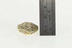 10K Yellow Gold 1.10 Ctw Vintage Diamond Cluster Bypass Ring