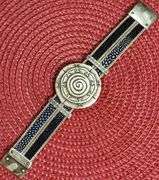 Vintage Style 47.8 Gram Aztec Wheel of the Moon Bangle Bracelet