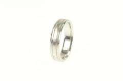 Platinum 5.0mm Grooved Simple Wedding Band Ring