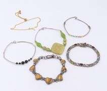 Group Lot of 6 Vintage 925 Sterling Silver Bracelets