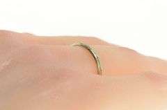 14K White Gold 2.4mm Art Deco Ornate Floral Wedding Band Ring
