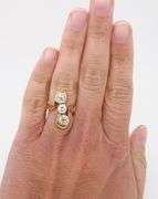 Three Stone Diamond Ring in a Free Form Design