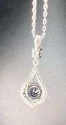 Midnight Blue 1.5 Ct Lab VVs1 Blue Sapphire Pendant