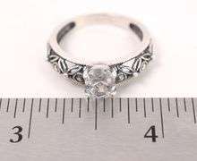 Sterling Silver CZ Gemstone Ring
