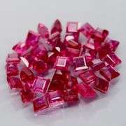 Outstanding 2.55ct 40 piece princess cut Ruby set