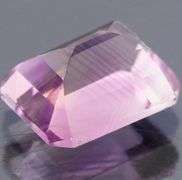 Violet lavender 3.16ct emerald cut Amethyst