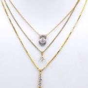 Group Lot of 3 Vintage 925 Sterling Silver Necklaces