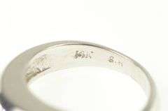 14K White Gold 0.50 Ctw Princess Diamond Bypass Band Ring