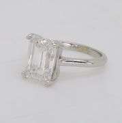 Certified 4.59CT Emerald Cut Diamond Solitaire Ring