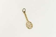 14K Yellow Gold Tennis Racket Racquet Sports Charm/Pendant