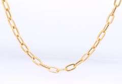 Paper Clip Chain Necklace in 18kt Yellow Gold
