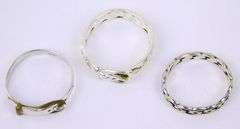 3 Sterling Silver Rings