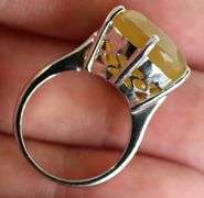 Glowing 36.28ct untreated Fire Opal ring