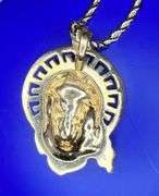 14 Kt Yellow Gold Plated 14.8 Gram Jesus Pendant Necklace