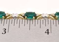 Absolutely Beautiful Yellow Gold Emerald and Diamond Bracelet