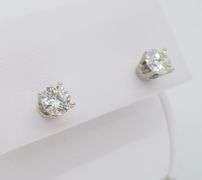 Classic Diamond Stud Earrings in 14k White Gold