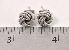 Sterling Silver Knot Stud Earrings