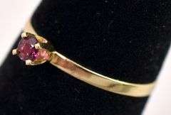 Stunning Solitaire Ruby Ring in 14K Yellow Gold