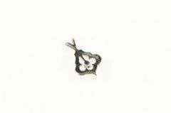 Sterling Silver Diamond Retro Ornate Damask Charm/Pendant