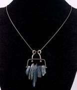 Sterling Silver Raw Blue Kyanite Pendant Necklace