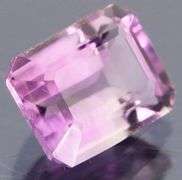 Violet lavender 3.16ct emerald cut Amethyst