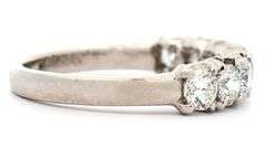 1.40ctw Round Diamond Seven Stone Wedding Band Ring in Platinum