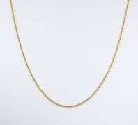 Sturdy 14K Cable Link Pendant Necklace