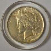 1922 Peace Dollar Encased In Resin Paperweight