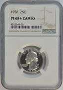 Incredible NGC PF68* CAMEO 1956 Washington Quarter