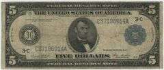 Series of 1914 Large Size $5 Federal Reserve Note (3-C)