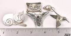 Sterling Silver Random Animal Pin Lot