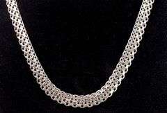 Sterling Silver Mesh Chain Necklace