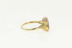 10K Yellow Gold 1930's Vintage Pink Topaz Solitaire Ring