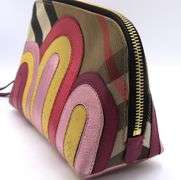 Burberry Halton Pop Element Bright Pink and Check Make up Bag