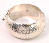 Sterling Silver Huge Texturized Cuff Bracelet