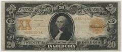 Scarce and attractive 1906 Series Large Size $20 Gold Certificate