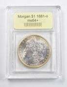 NS64+ 1881-O Morgan Silver Dollar USCG