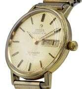 Omega Seamaster Deville Day-Date by Tiffany & Co. 841026 , 34mm, Gold Dial, 14K W/ Box & Dust Bag