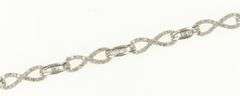 10K White Gold 1.65Ctw Diamond Encrusted Infinity Link Tennis Bracelet