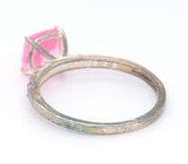 925 Sterling Silver Pink Sapphire Ring