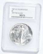 MS70 1987 American Silver Eagle - .999 Fine Silver - Graded PCC